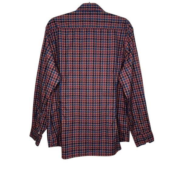 Robert Graham Men’s Large Trotter Plaid Long Sleeve Button Down Shirt Flip Cuff - Picture 3 of 8